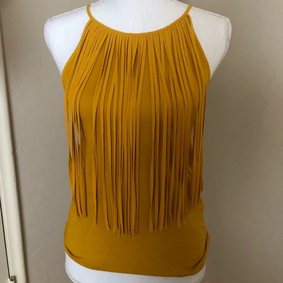 yellow fringe top